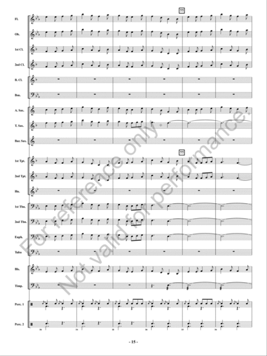 Festival of Carols in 6/8 Time Concert Band scores gallery preview page 16