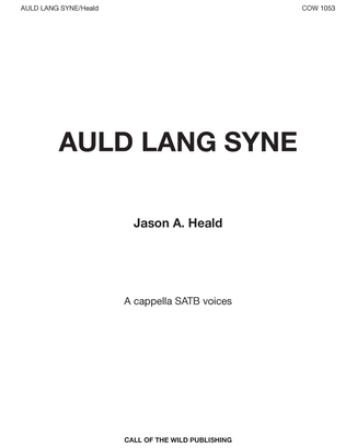 Book cover for "Auld Lang Syne" for a cappella SATB voices