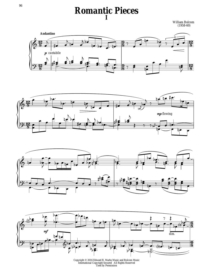 Romantic Pieces Piano Solo scores gallery preview page 1
