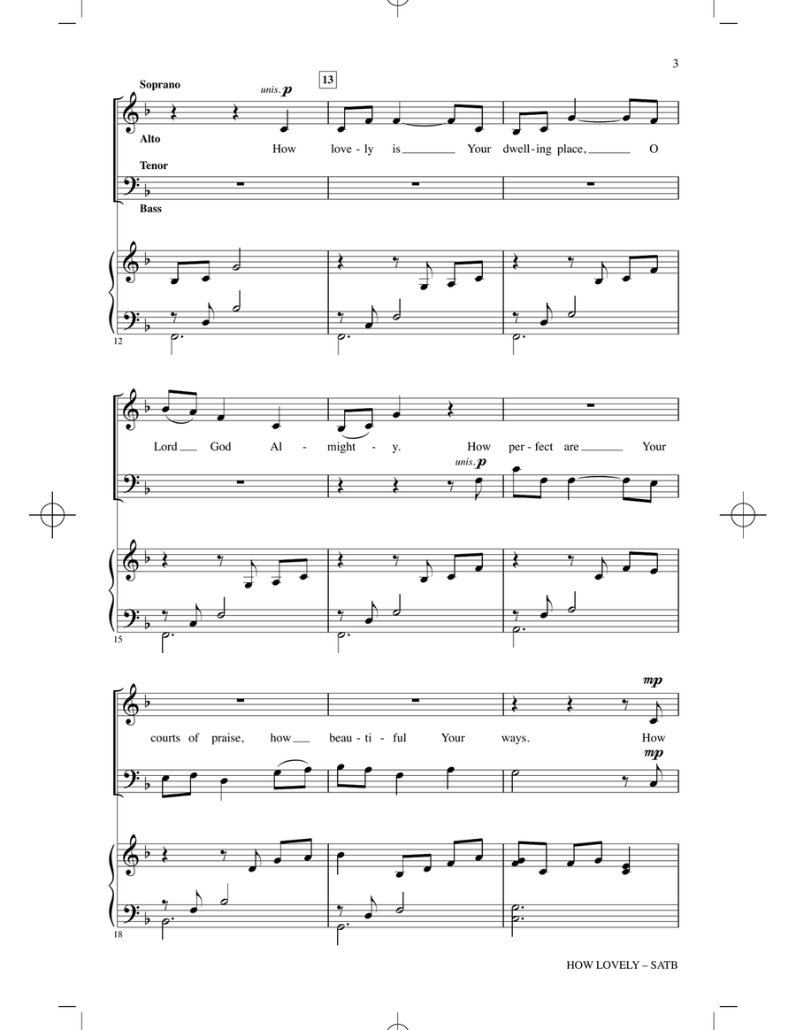 How Lovely 4-Part scores gallery preview page 2