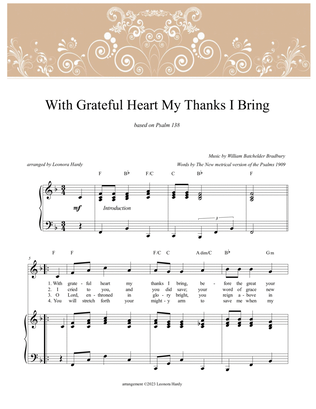 Book cover for With Grateful Heart My Thanks I Bring (Thanksgiving)