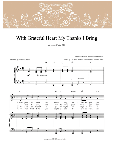 With Grateful Heart My Thanks I Bring (Thanksgiving) image number null