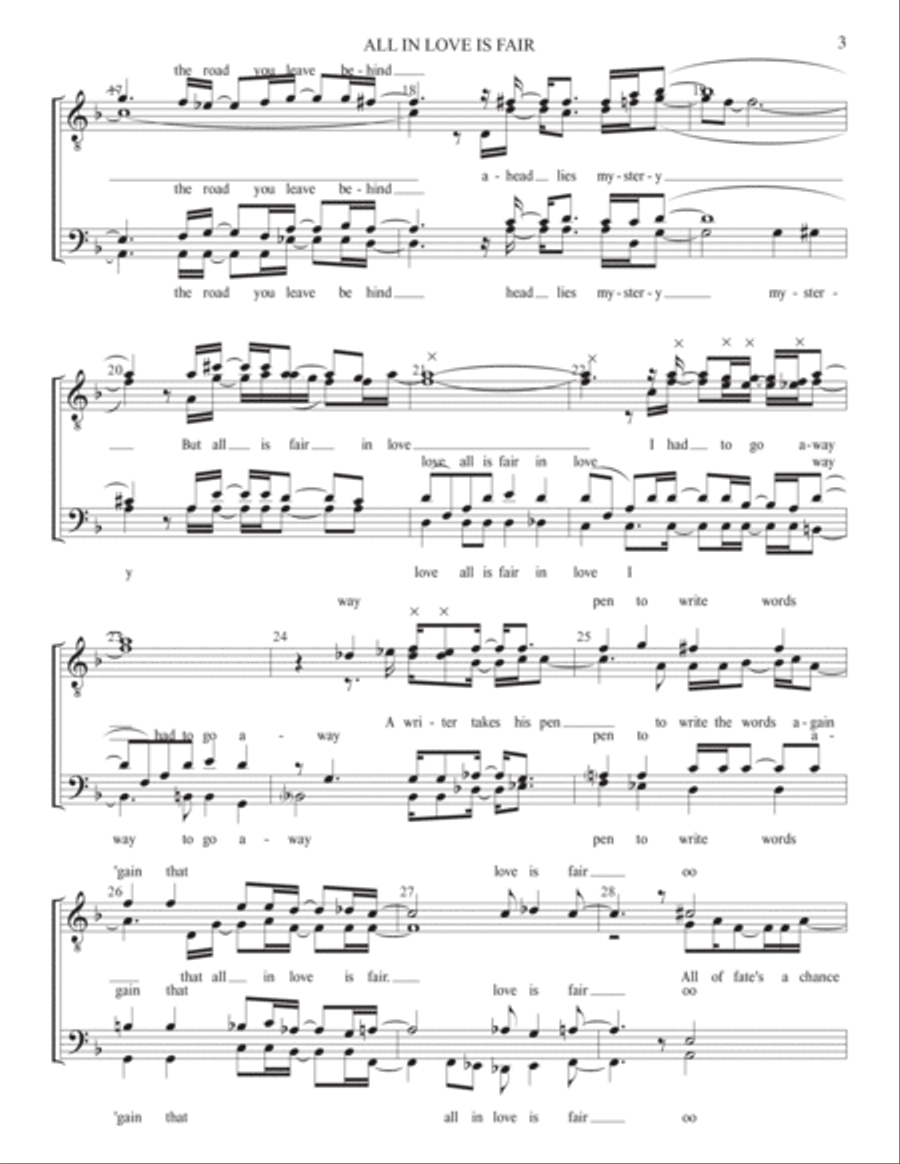 All In Love Is Fair All In Love Is Fair TTBB scores gallery preview page 3