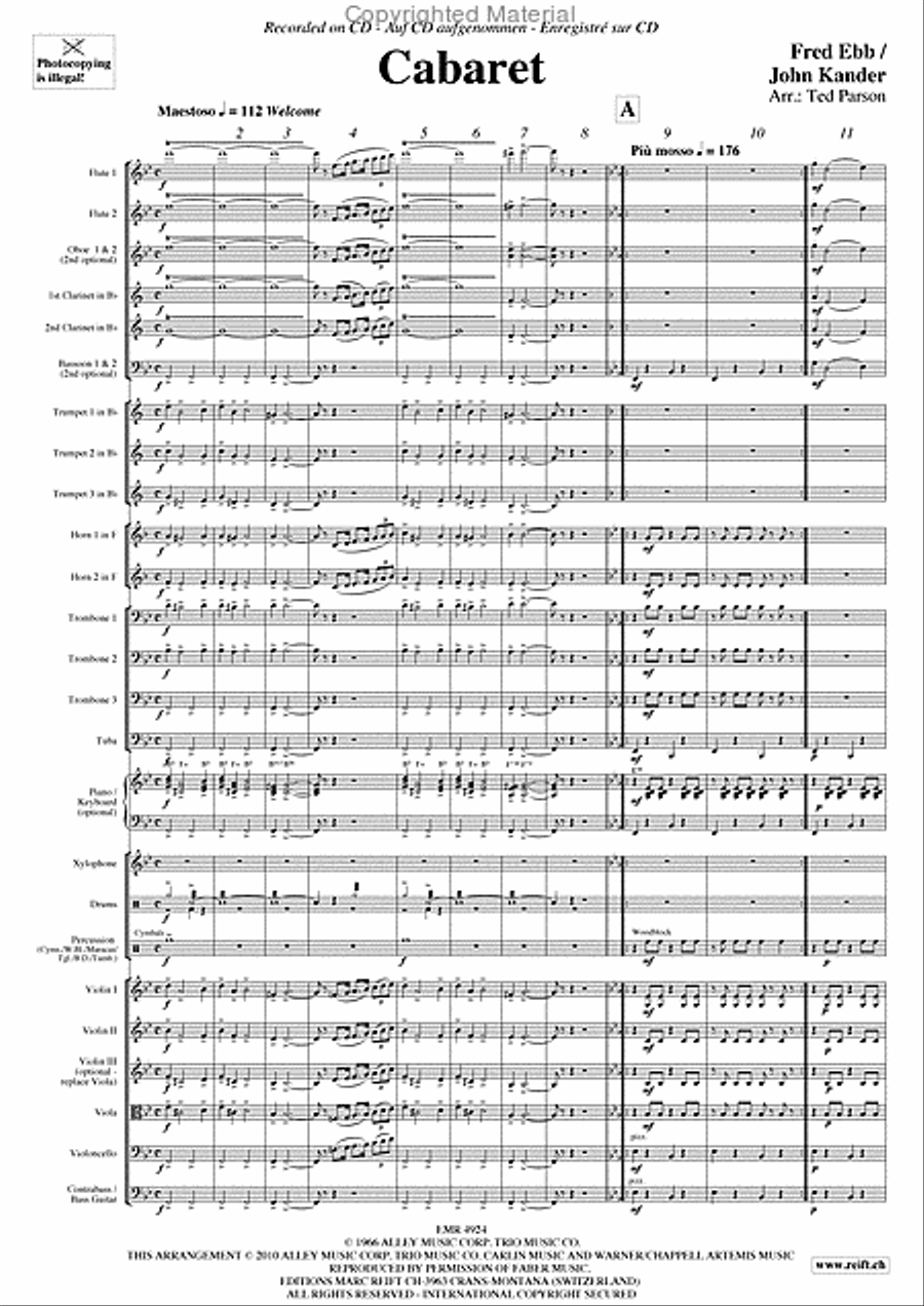 Cabaret Orchestra scores gallery preview page 3