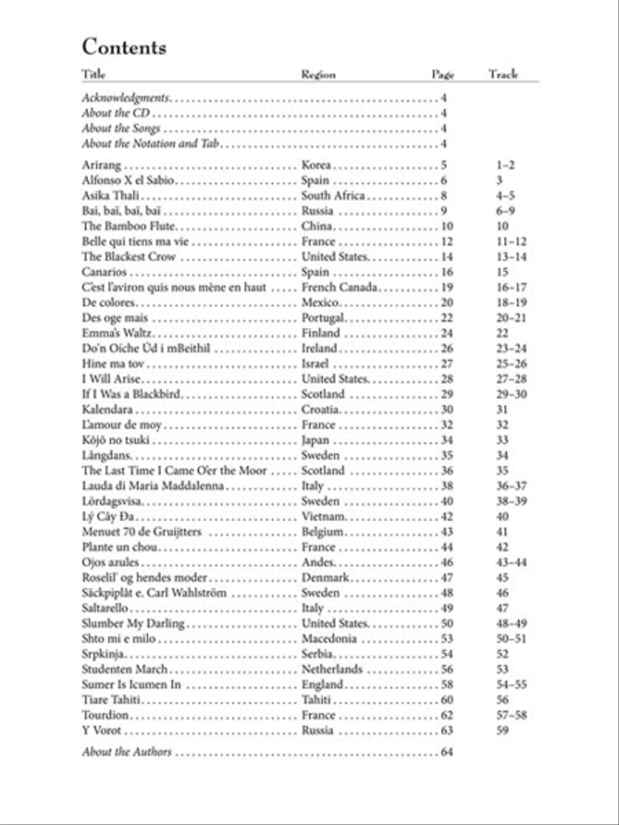 Music of the World for Mountain Dulcimer Guitar Tablature scores gallery preview page 3