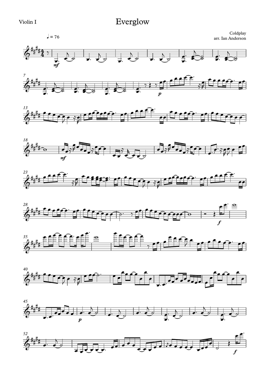 Everglow String Quartet scores gallery preview page 6