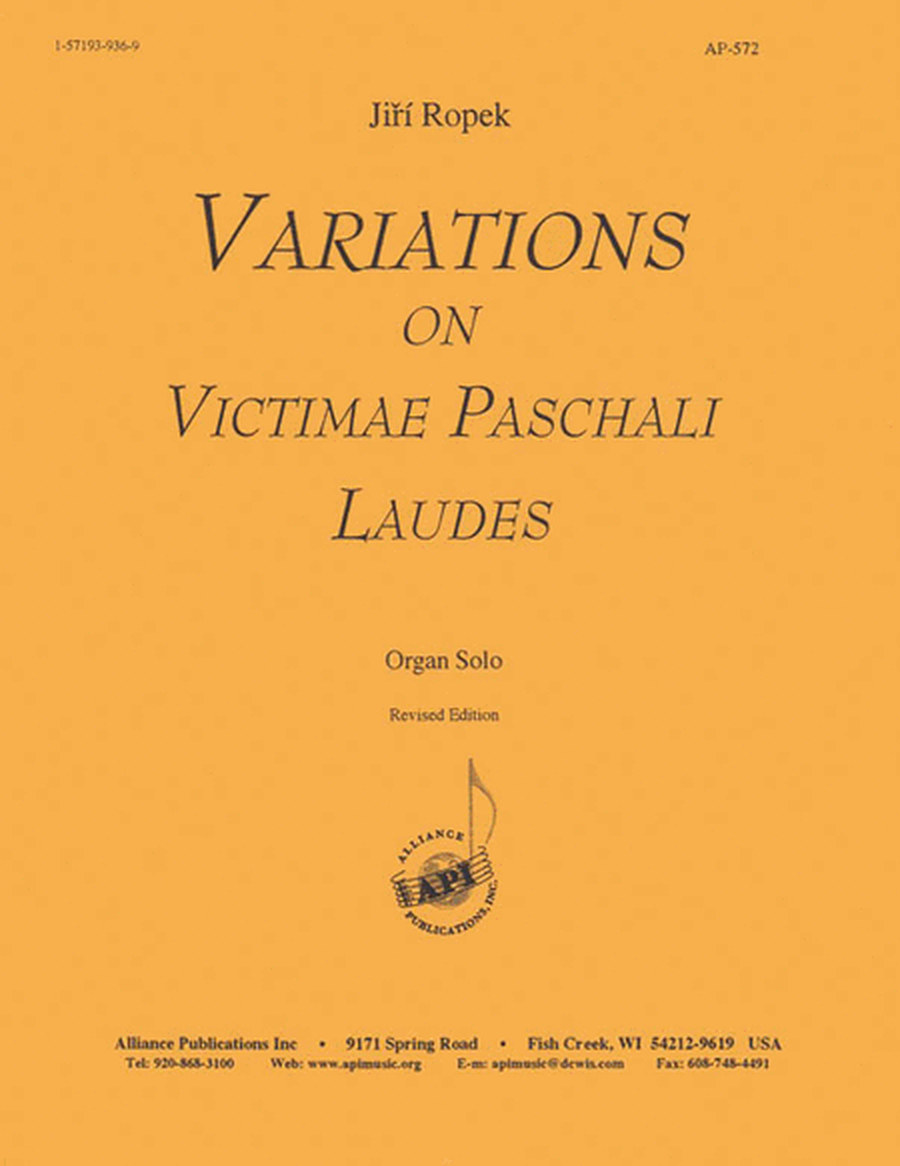 Variations On Victimae Paschali Laudes, Rev. Ed -org