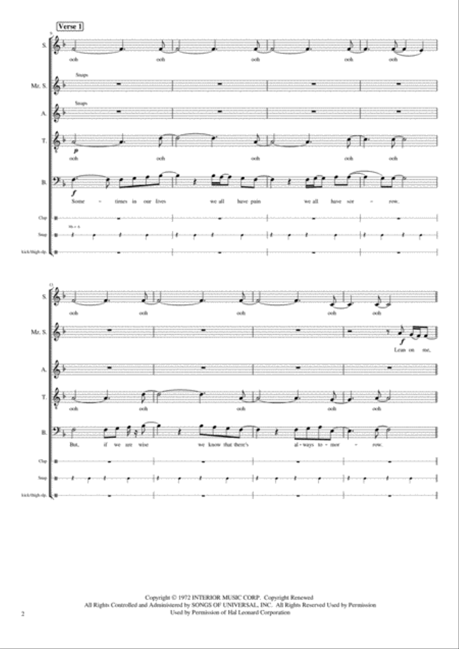 Lean On Me Divisi scores gallery preview page 2
