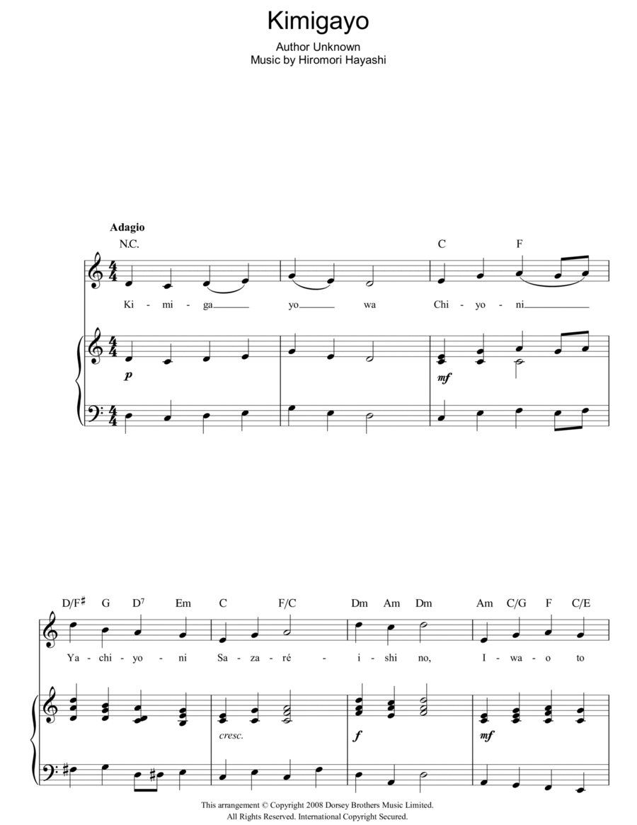 Kimigayo (Japanese National Anthem)