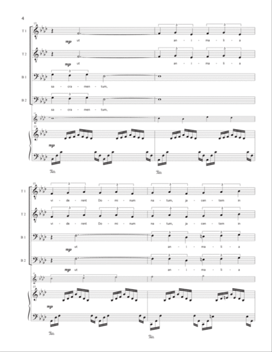 O Magnum Mysterium TTBB scores gallery preview page 4