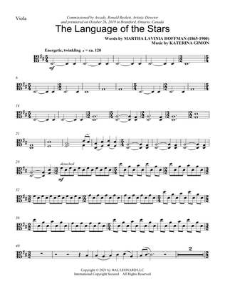 Book cover for Language of the Stars (String Quartet) - Viola