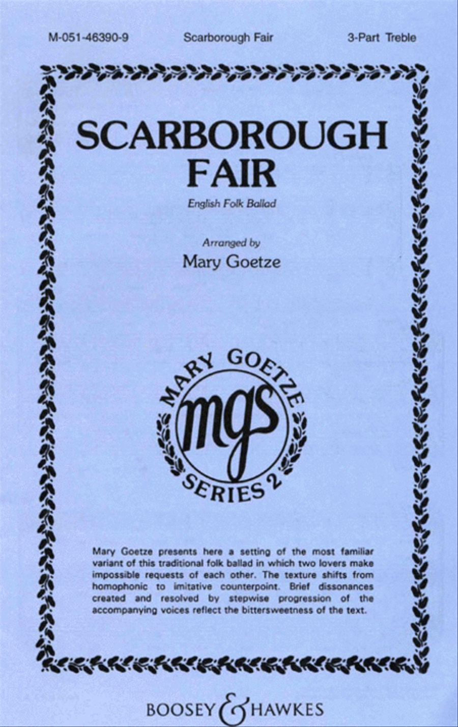 Scarborough Fair/Canticle SSA scores gallery preview page 1