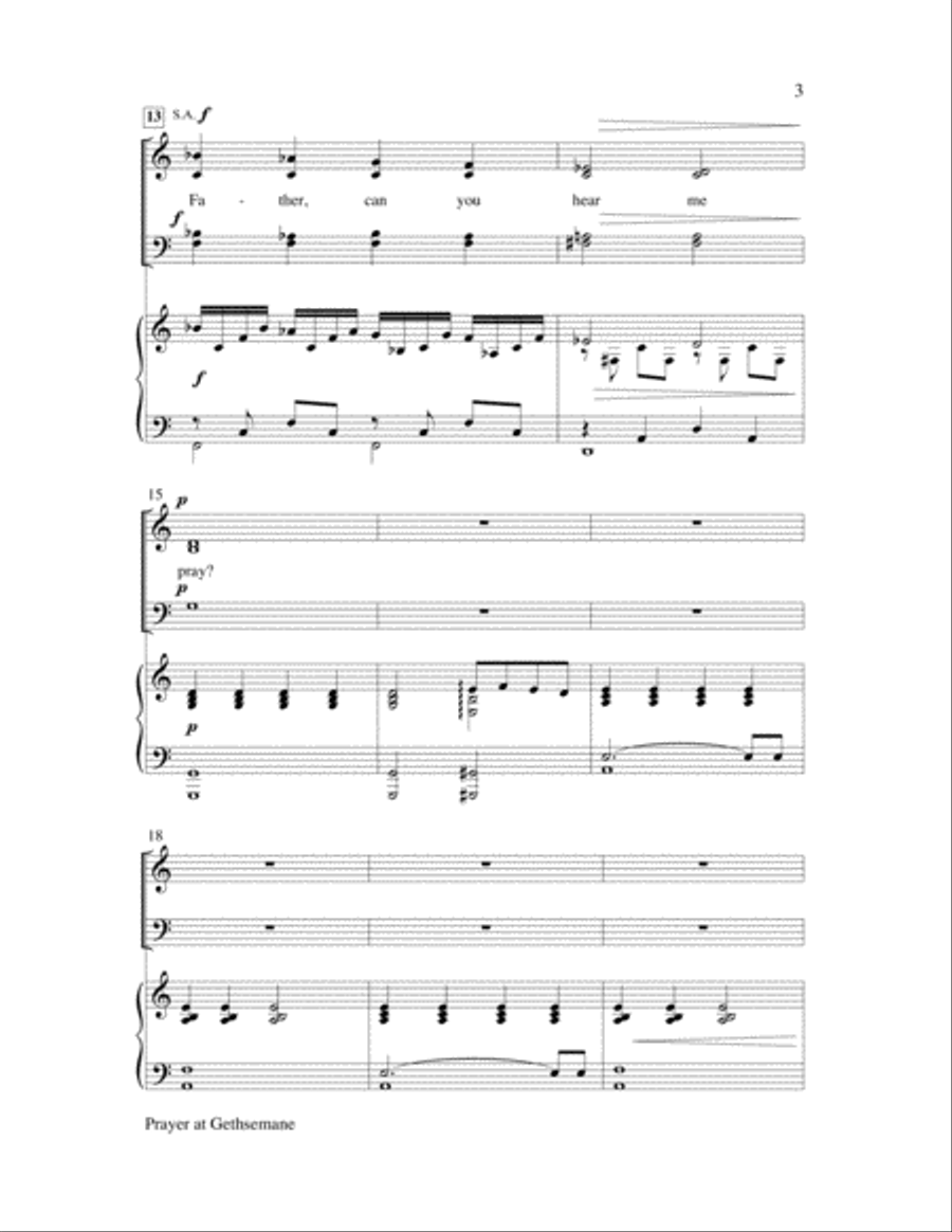 Prayer At Gethsemane Prayer At Gethsemane Choir scores gallery preview page 3