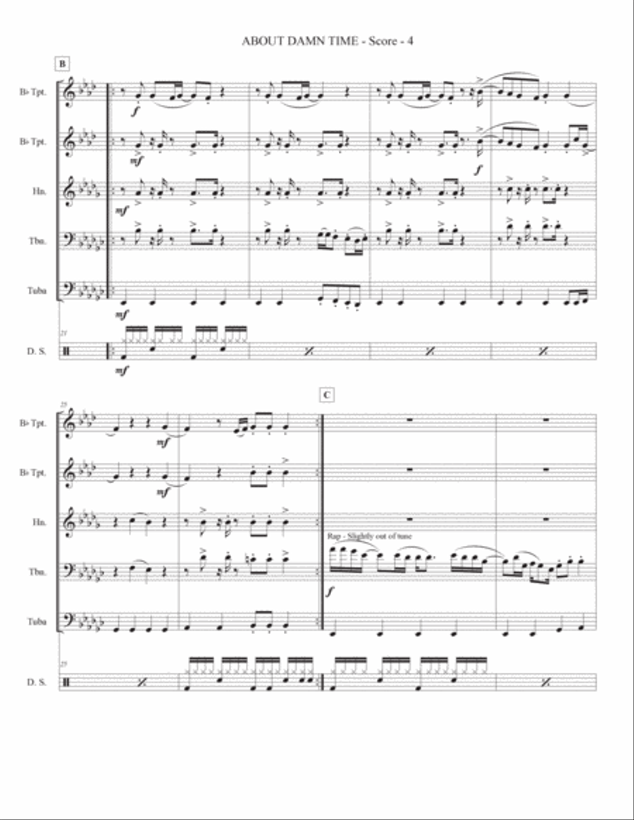 About Damn Time Small Ensemble scores gallery preview page 6