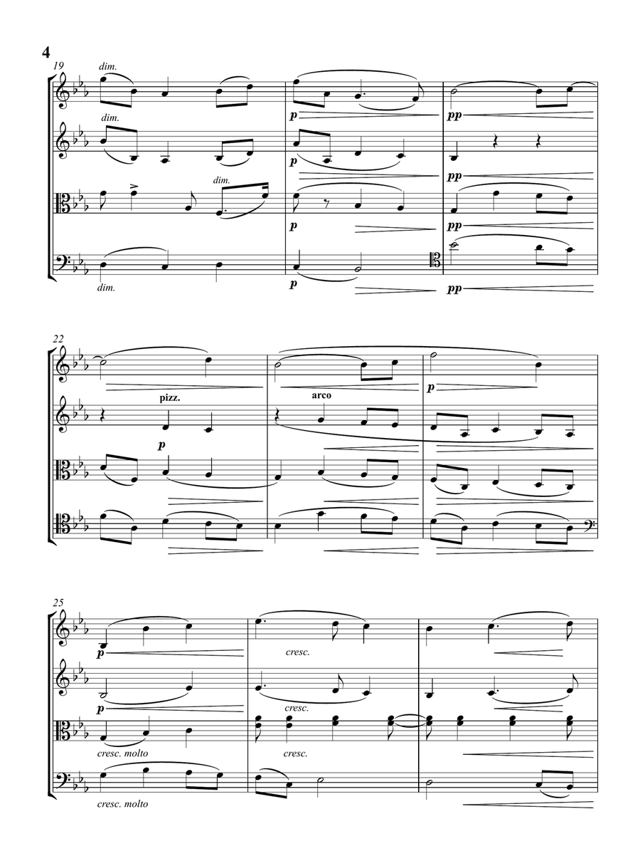 NIMROD from 'Enigma Variations', n. IX (for STRING QUARTET) String Quartet scores gallery preview page 5