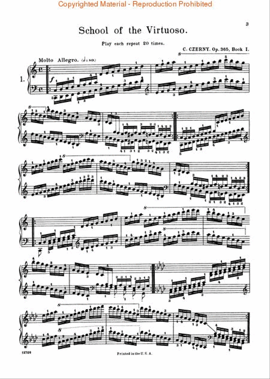 School of the Virtuoso, Op. 365 Piano Method scores gallery preview page 2