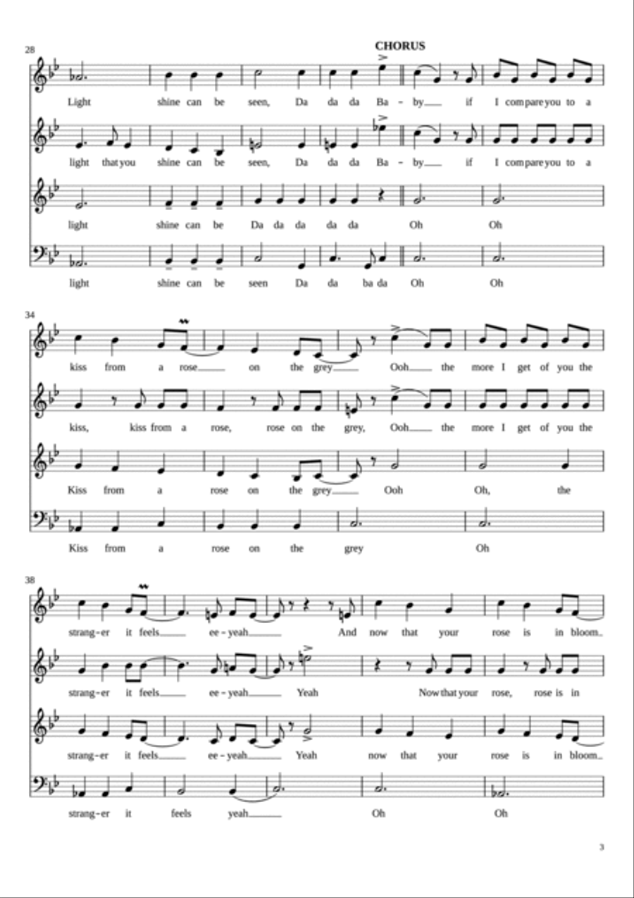 Kiss From A Rose 3-Part scores gallery preview page 4