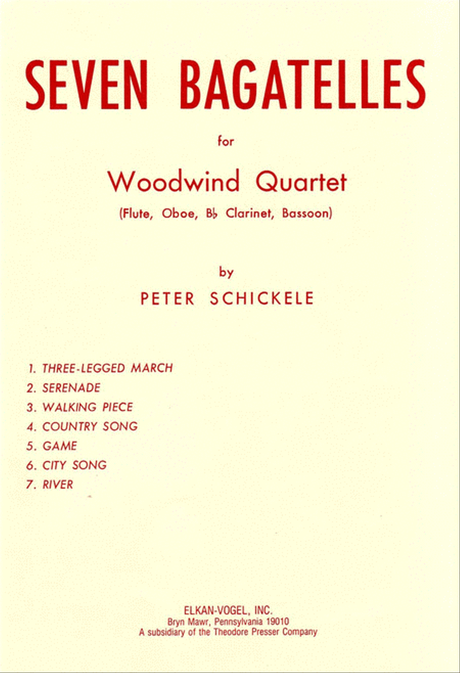 Seven Bagatelles Seven Bagatelles Woodwind Quartet scores gallery preview page 1
