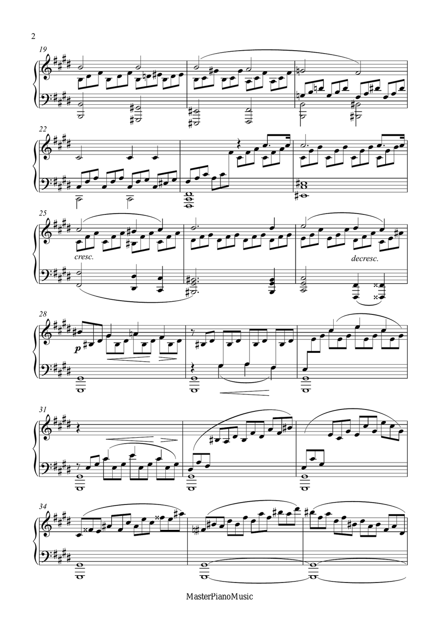Beethoven - Moonlight Sonata (FULL) Piano Solo scores gallery preview page 2