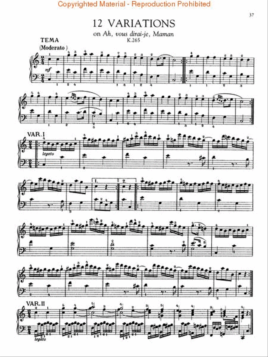 <br>Sheet music extract
