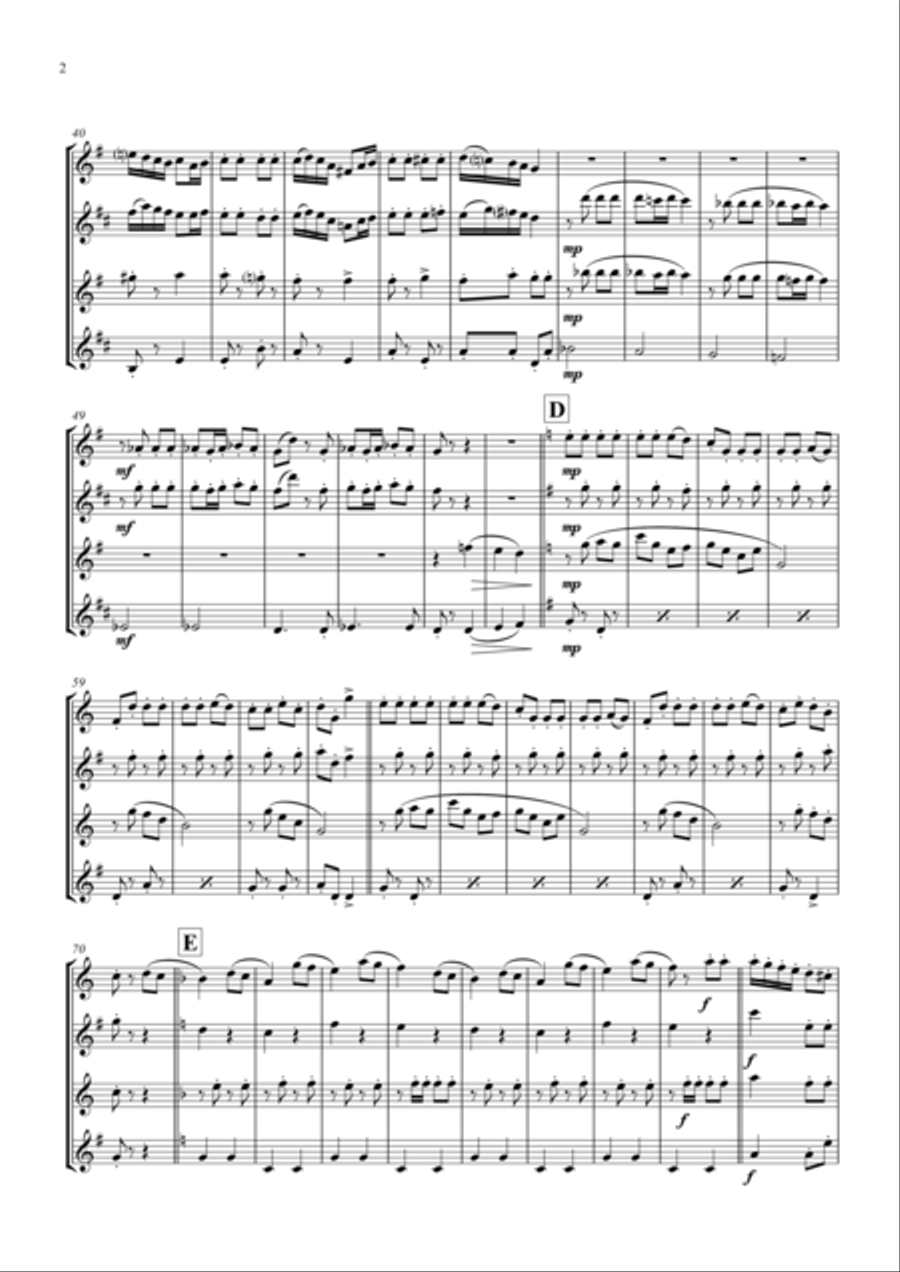 Amboss-Polka - German Polka - Oktoberfest - Saxophone Quartet Saxophone Quartet scores gallery preview page 2