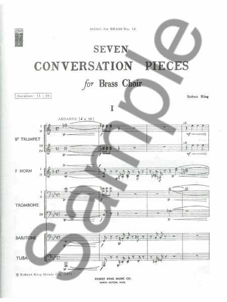 7 Conversation Pieces (ensemble-brass 8 Or More)
