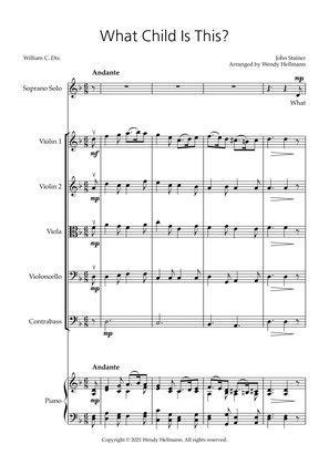 What Child Is This? (for Voice, String Orchestra, Piano)