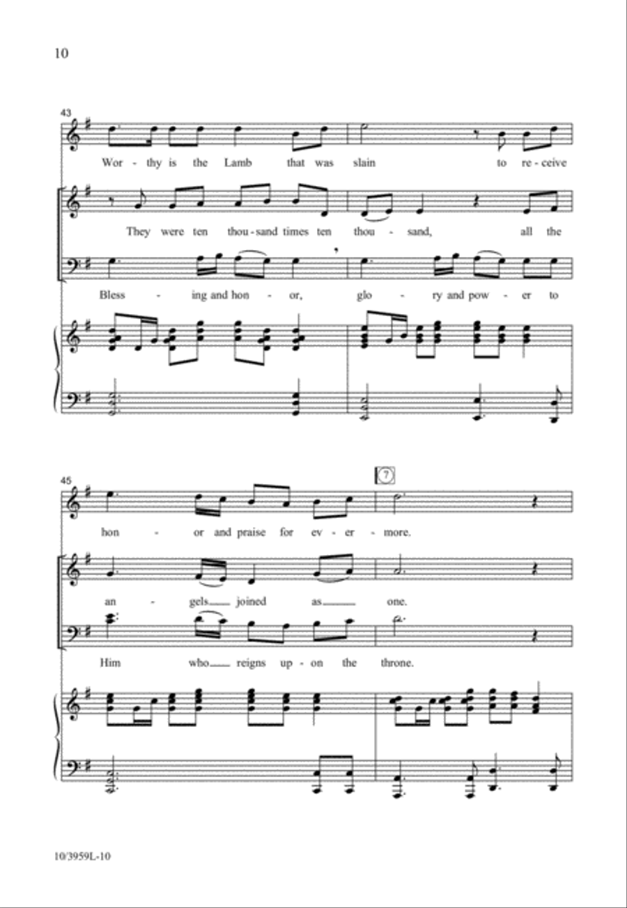 Worthy is the Lamb 4-Part scores gallery preview page 10