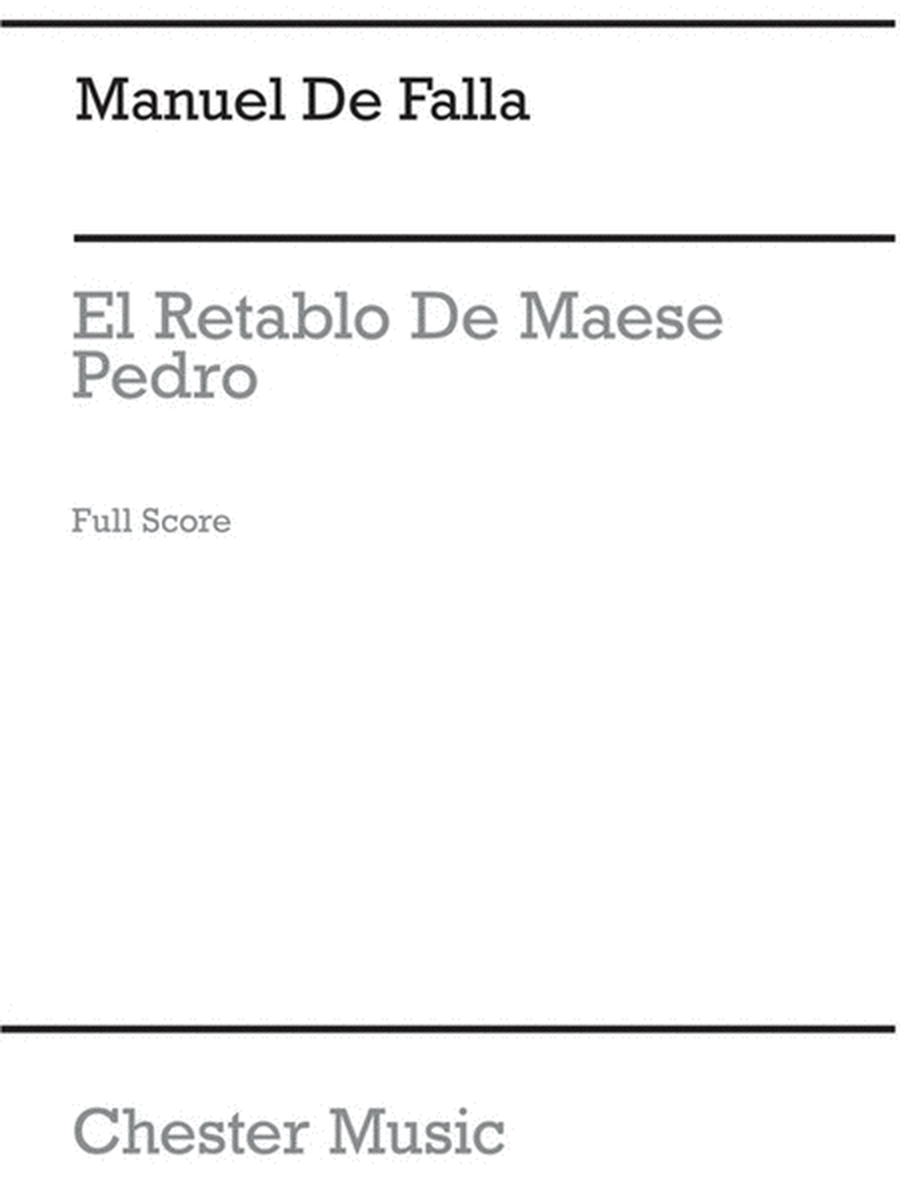El Retablo De Maese Pedro (F/S)
