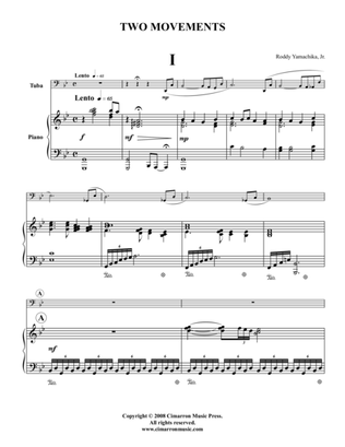Book cover for Two Movements for Solo Tuba