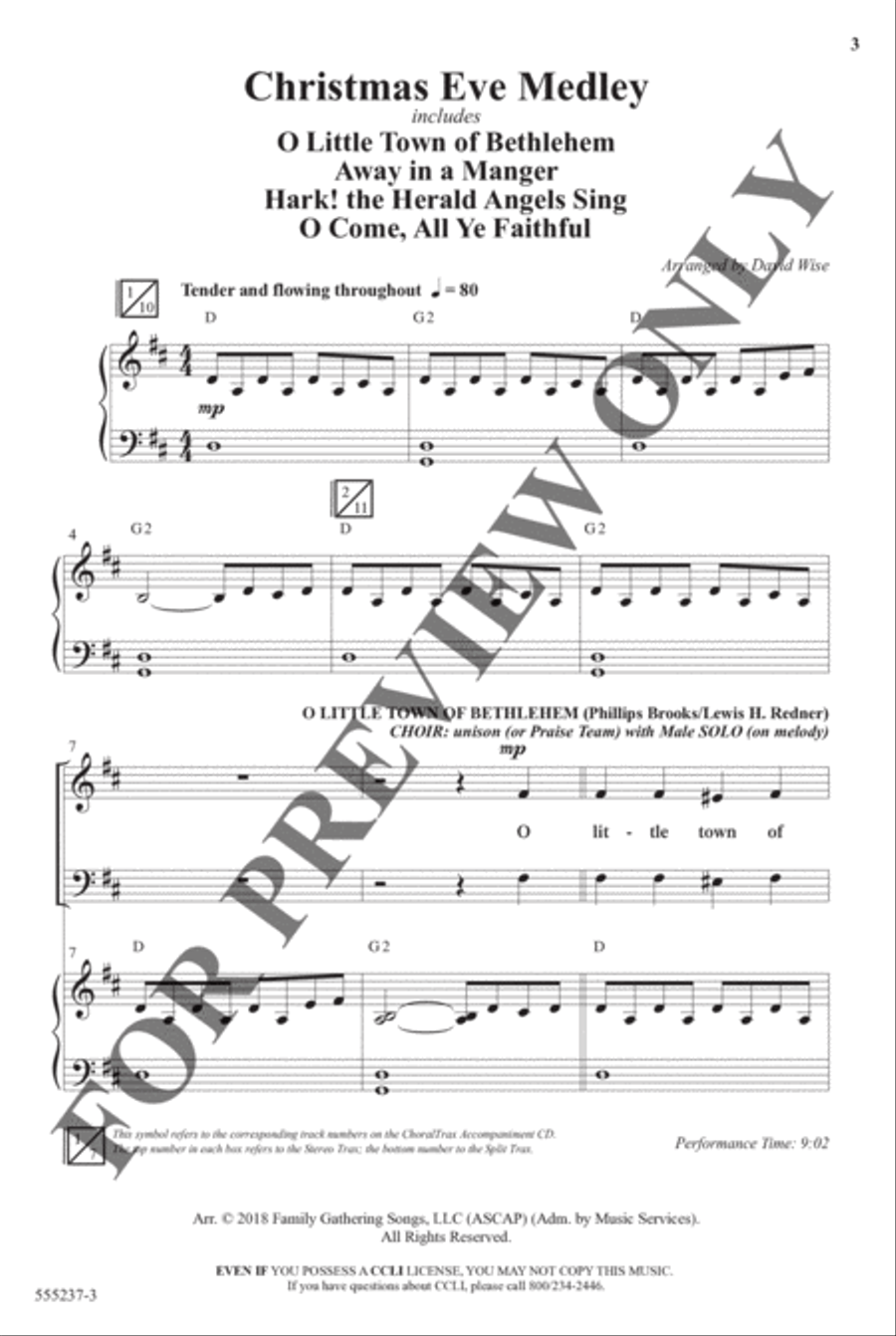 Christmas Eve Medley - Anthem Christmas Eve Medley - Anthem Choir scores gallery preview page 2