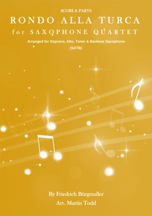 Book cover for Rondo alla Turca for Saxophone Quartet (SATB)