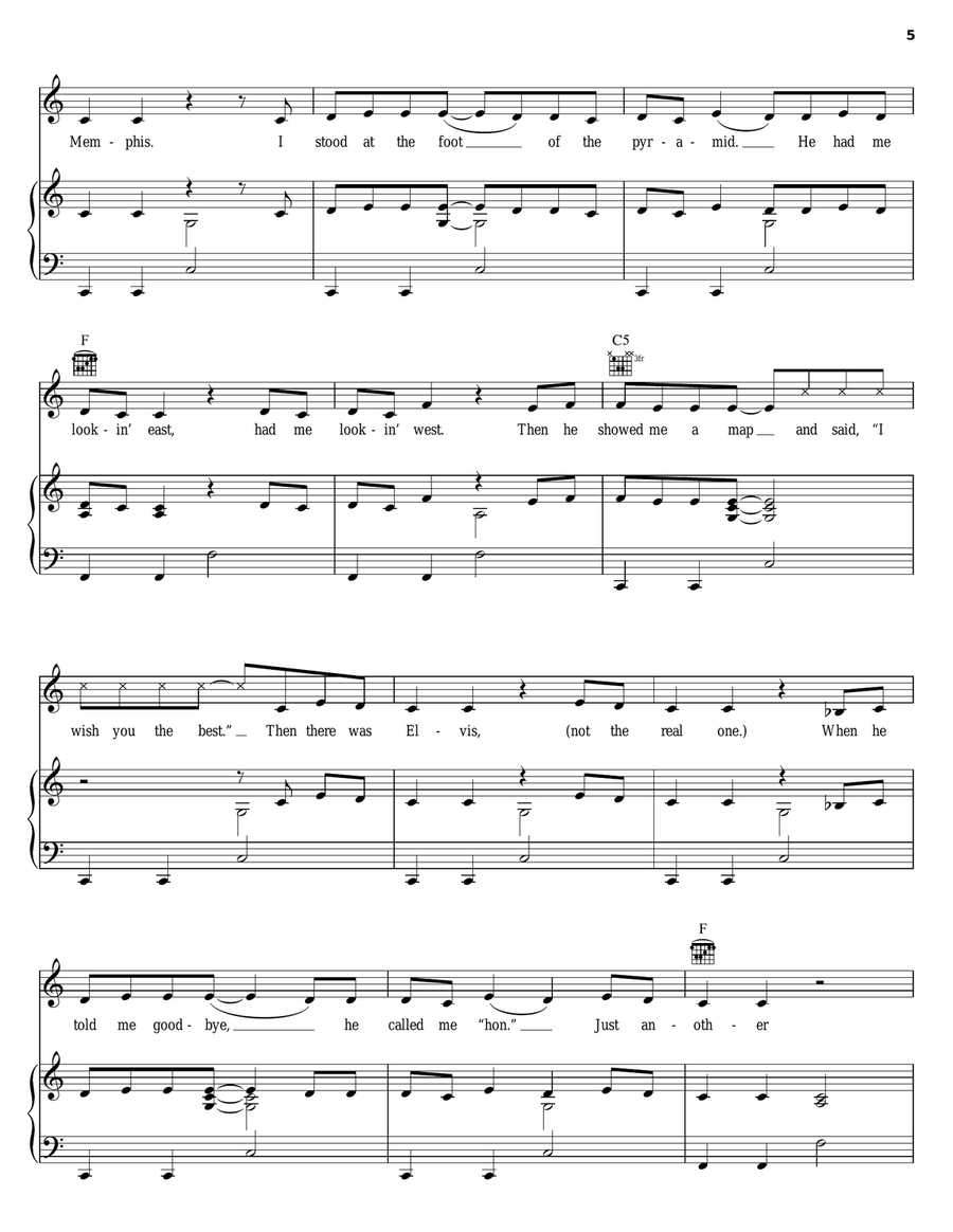 Trying To Find Atlantis Piano, Vocal, Guitar scores gallery preview page 5