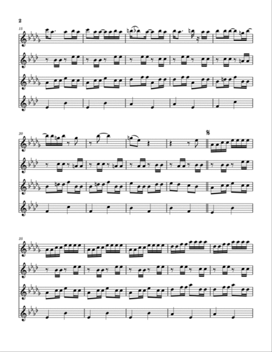 Luther Played The Boogie Saxophone Quartet scores gallery preview page 3