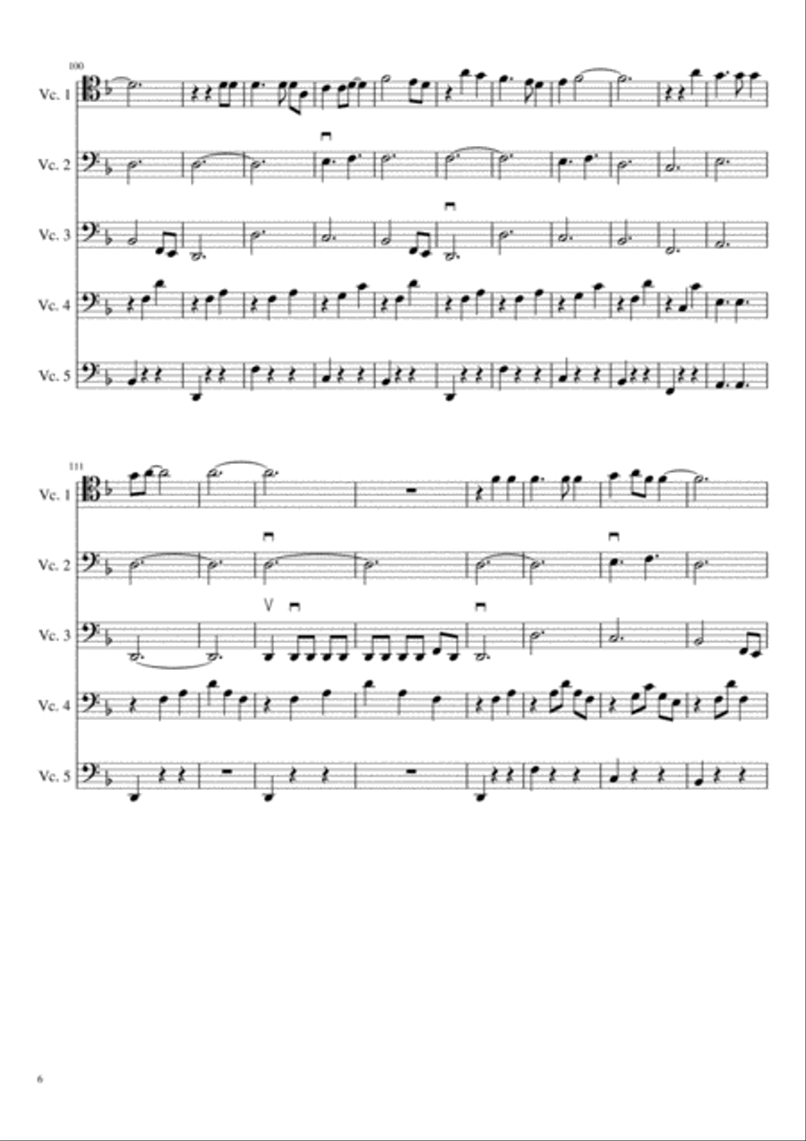 Nothing Else Matters Cello Solo scores gallery preview page 6