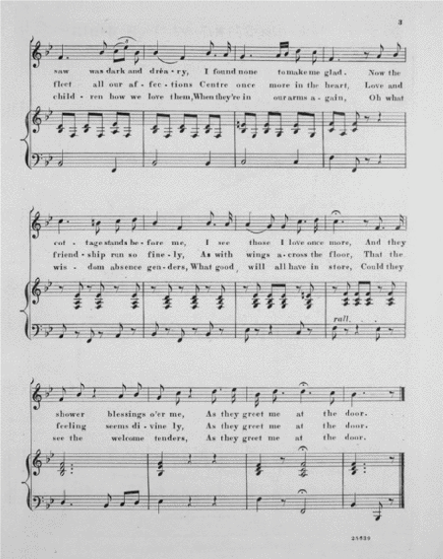 The Greeting at the Door. Song SATTB scores gallery preview page 3