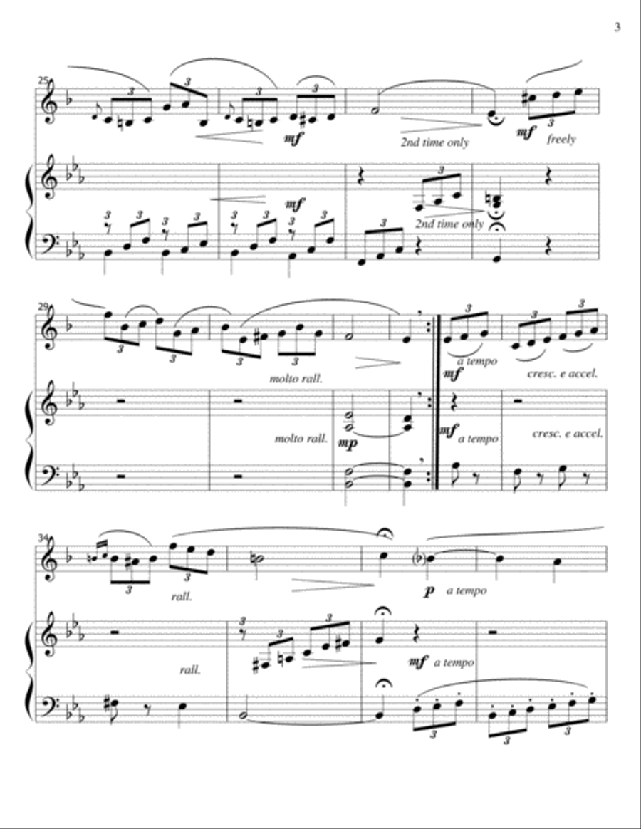 Pleasant Landscape-Schumann-Clarinet-Piano Clarinet Solo scores gallery preview page 3