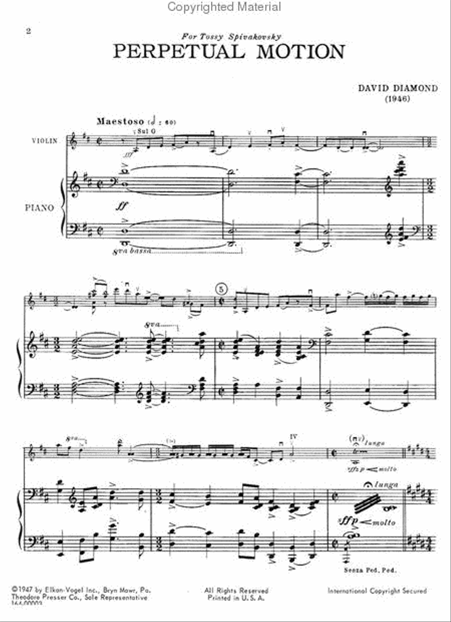 Perpetual Motion Violin Solo scores gallery preview page 2