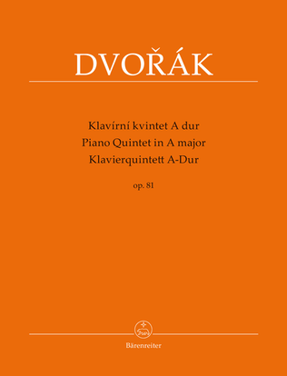 Book cover for Piano Quintet A major op. 81