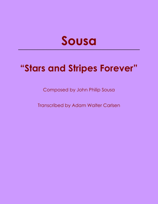 Book cover for Stars and Stripes Forever Solo Piano