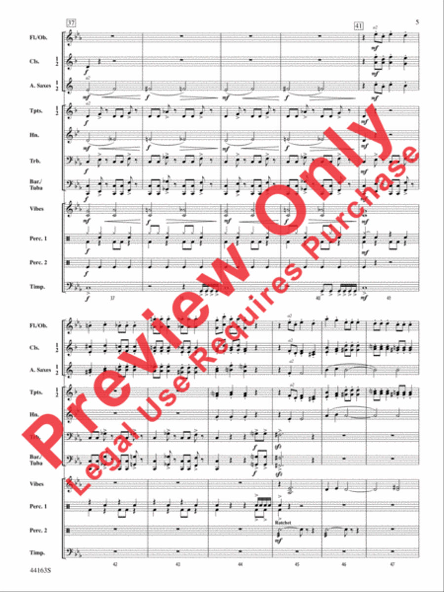 Secret Agent Sugar Plum Concert Band scores gallery preview page 6
