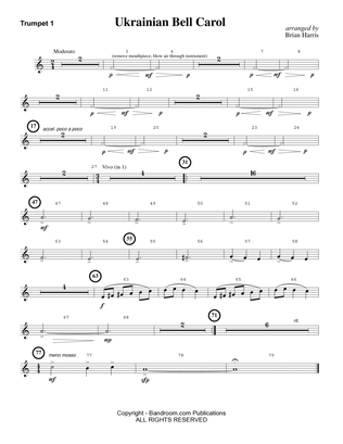 UKRAINIAN BELL CAROL (young concert band - easy - score, parts, & license to photocopy)