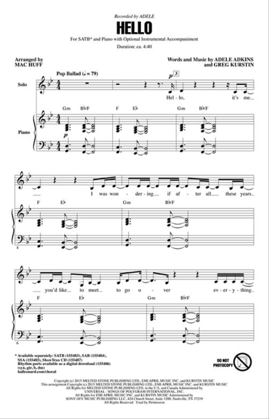 Hello Hello 4-Part scores gallery preview page 2