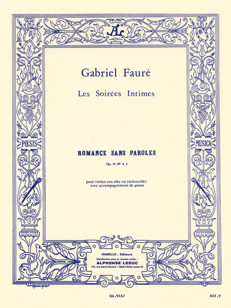 Romance Sans Paroles Op.17 No.3 (violin And Piano)