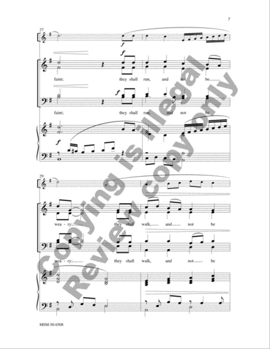 They That Wait upon the Lord 4-Part scores gallery preview page 7
