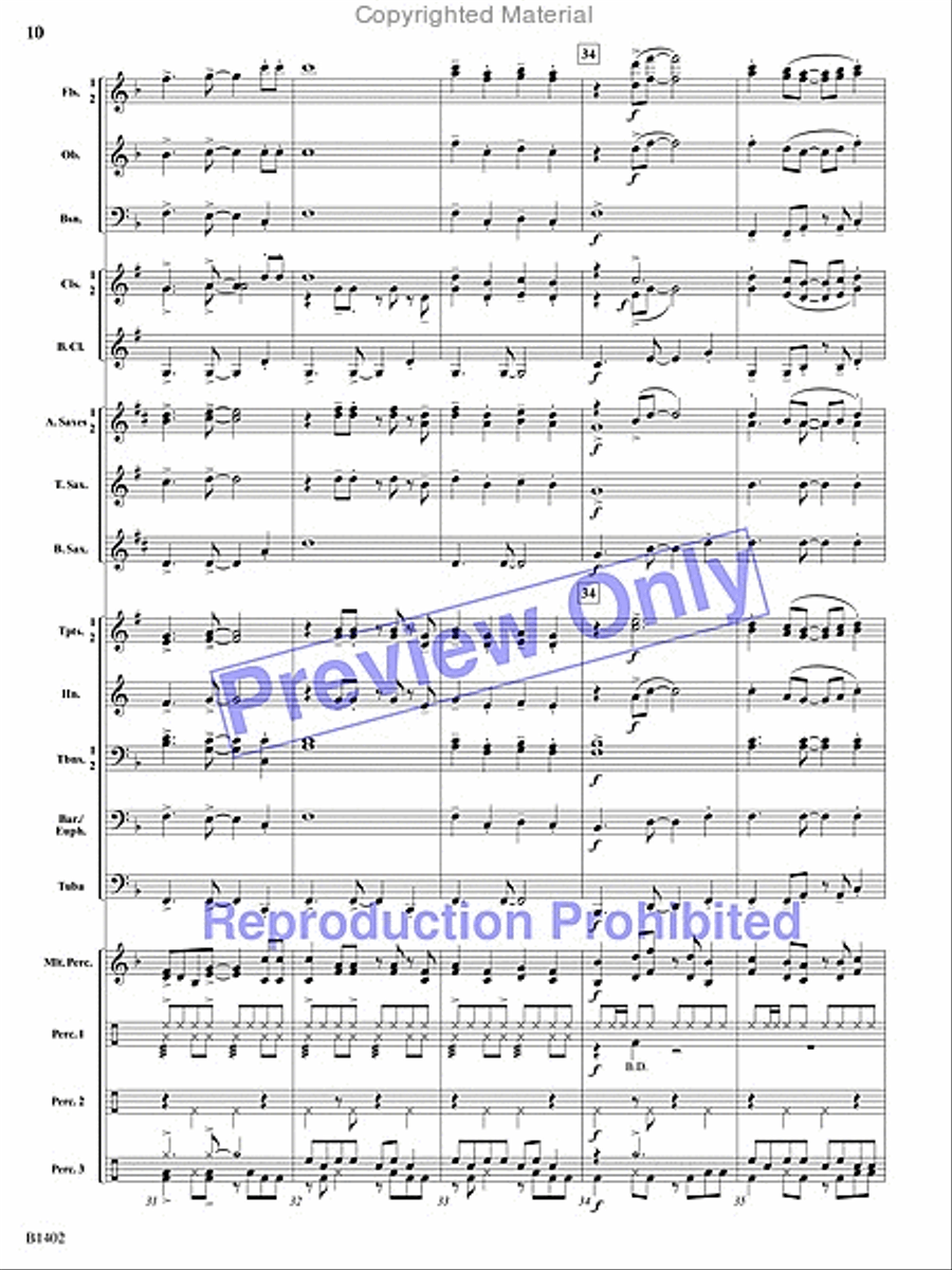 A Jammin' Caribbean Christmas Concert Band scores gallery preview page 9
