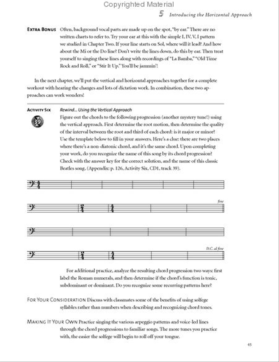Real Easy Ear Training Book Piano scores gallery preview page 6