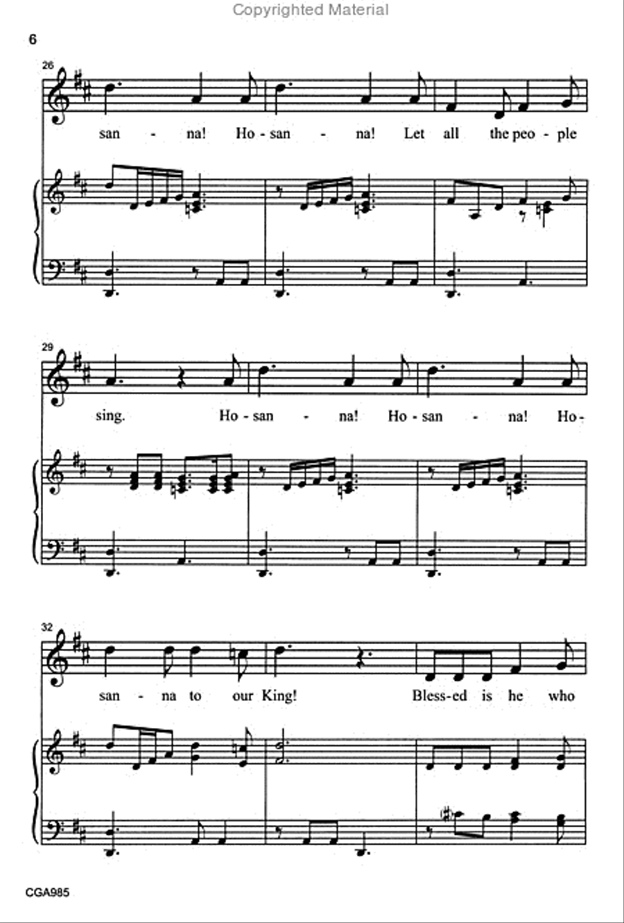 Hosanna Hosanna And Joyful Easter Day Unison Choir scores gallery preview page 5