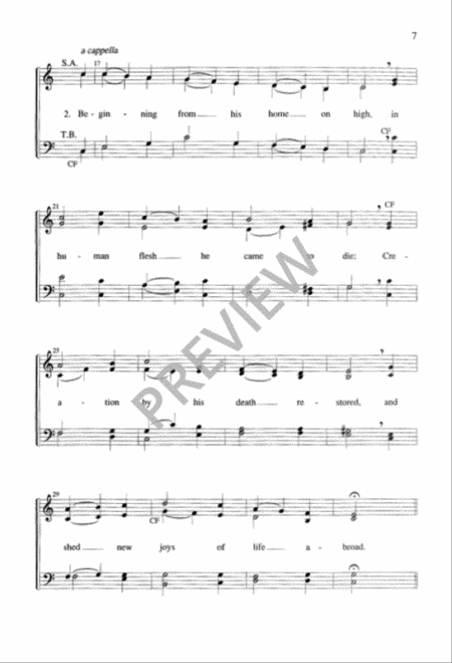 From God the Father, Virgin-Born 4-Part scores gallery preview page 8