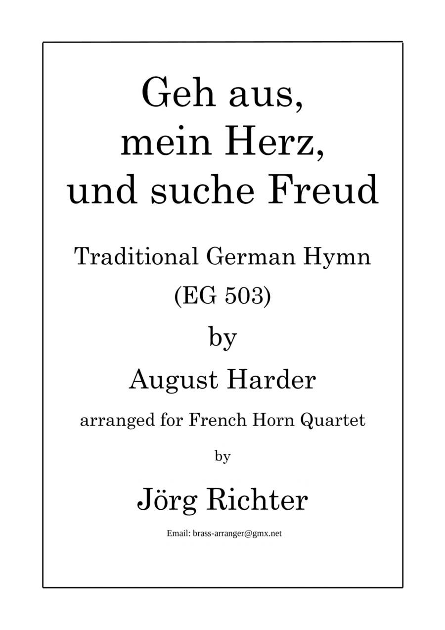 Go Forth, My Heart, and Seek Delight for French Horn Quartet Brass Quartet scores gallery preview page 1